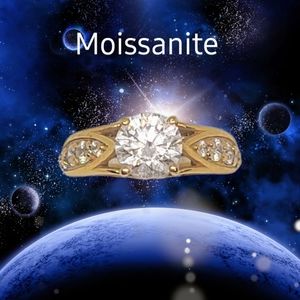 NEW VS EF Moissanite Gold Ring Size 6